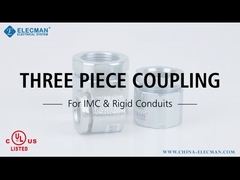 IMC Conduit Three Piece Steel 1 Inch Rigid Coupling การเชื่อมต่อแบบเกลียว
